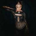 Sex Dress Jumpsuit with hollowed out tight lace and sexy hip hugging skirt casual women's long dresses daring lingerie woman xxx