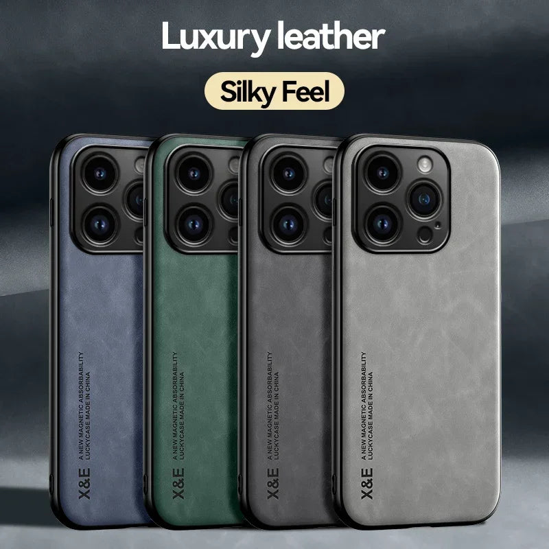 Case For iPhone 17 16 16e 15 14 13 12 11 Pro Max Plus 13 12 Mini 8 7 SE Luxury Protective Cover Car Holder Phone Coque Fundas