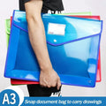 A3 Extra Large Document Bag Snap Button Bag 8k Drawing Paper Simple Data File Painting Work Storage Bag Large Information Bag