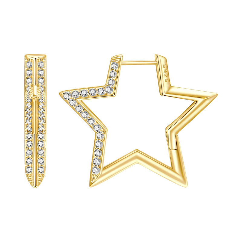 Orstarry S925 Sterling Silver 18k Gold Modern Square Earrings Hoop Earrings For Women Jewelry Original Trendy Anniversary Gifts