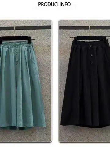 Summer Loose Fit plus Size Women's Pants Thin Seven-Foot-Length High Waist Trousers Cover Hip Korean Sle Casual Faion