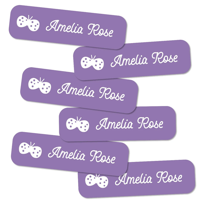 132 Personalized Name Stickers for Kids, Custom Waterproof Name Labels for Bottles, Lunch Boxes, School Supplies
