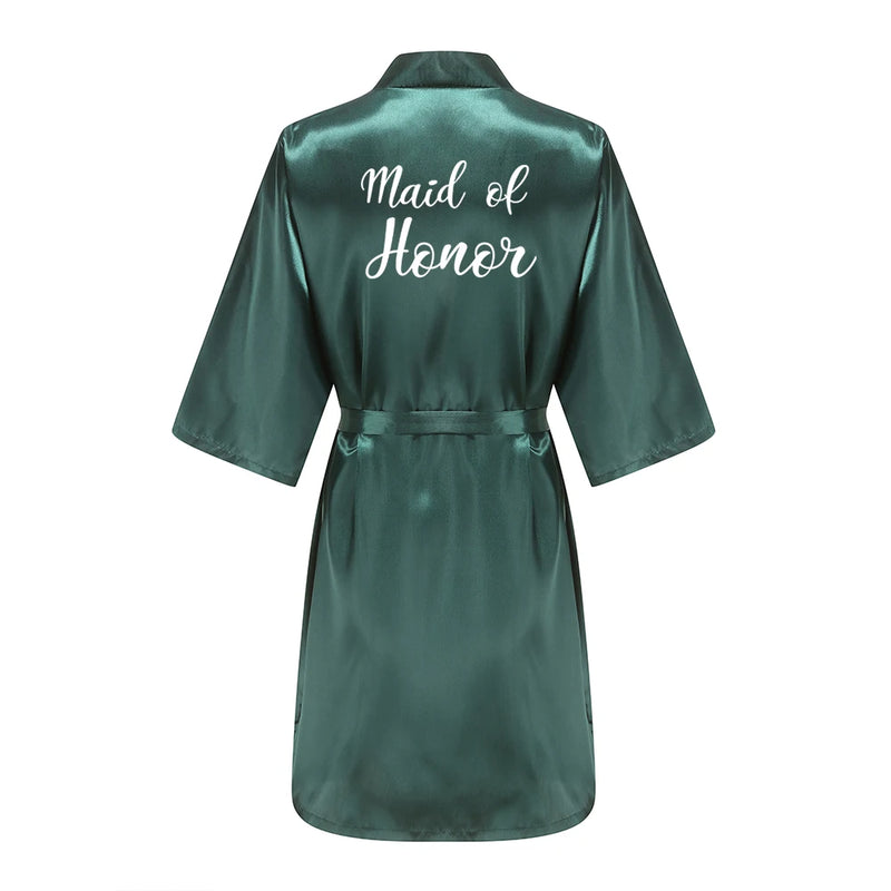 Wedding Bride Bridesmaid Robes Dressing Gown Sexy Women | SAMAG