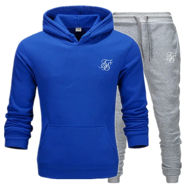 Sik silk Men Sets Fashion Autumn Spring Sporting Suit Sweatshirt Sweatpants Clothing 2 Pieces Slim - View 11 | SAMAG