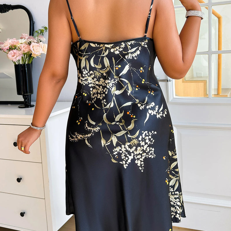 Vintage Cherry Print Ladies Nightdress Sexy Fashion | SAMAG