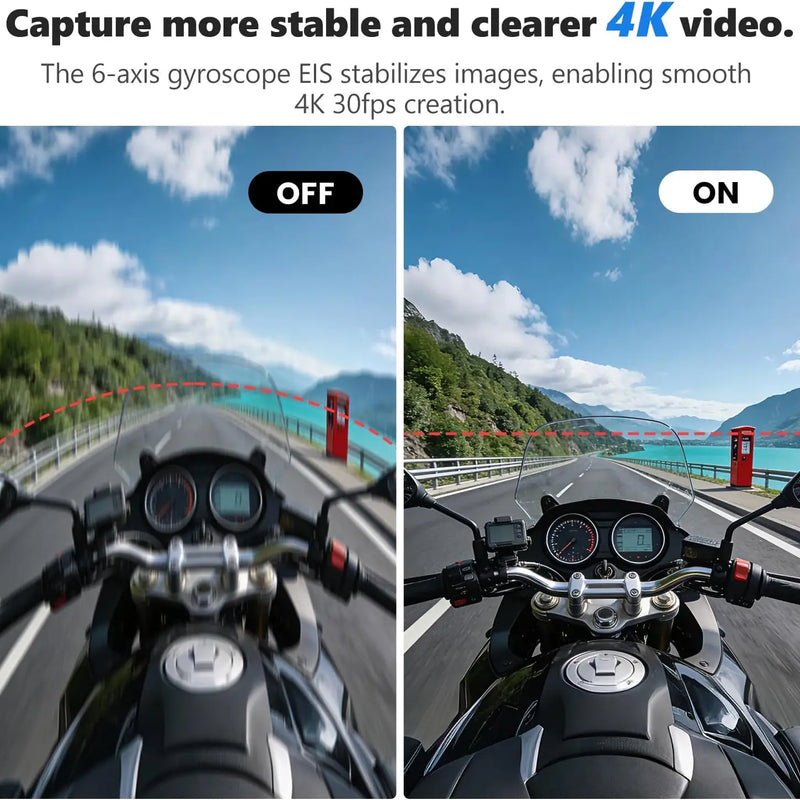 ANSVICAM 4K HD Mini Wifi Action Camera 6-axis Stabilization POV Vlog Camera with Charging Case Magnetic Waterproof Thumb Bodycam