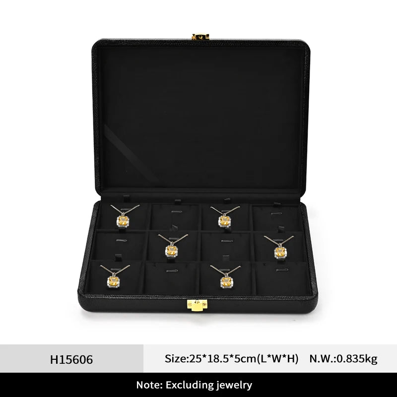 Orilv Leather Jewelry Box Set Box Light Luxury Ring Necklace Display Storage Boxs Jewelry Display Packaging Box Ladies' Gift Box