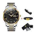 OLEVS Watch for Men 100% Original Automatic Mechanical Man Watches Steel Strap Waterproof Wristwatches Men's Luxury Brand Watch