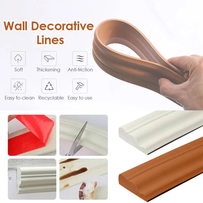 5M Wall Sticker Self Adhesive Skirting Border Waterproof | SAMAG