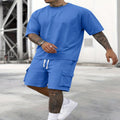 New Summer Style Fashion T-shirt and Utility Shorts Solid | SAMAG