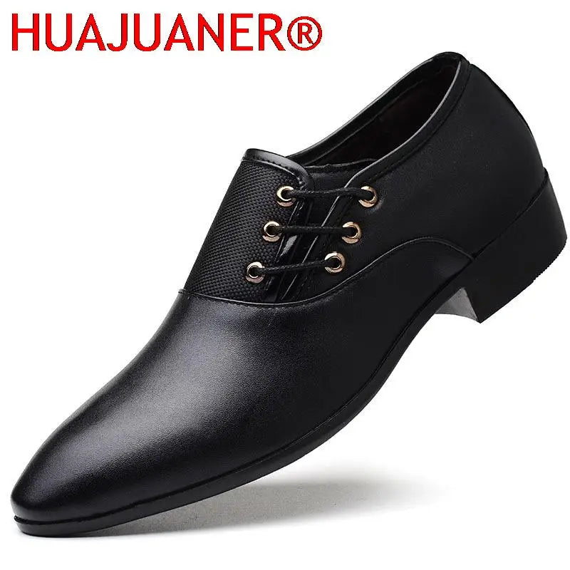 2026 Classic Men Dress Shoes Round Toe Cow Leather Business Casual Shoes Mens Wedding Shoes Oxford Formal Shoes Big Size 38-48