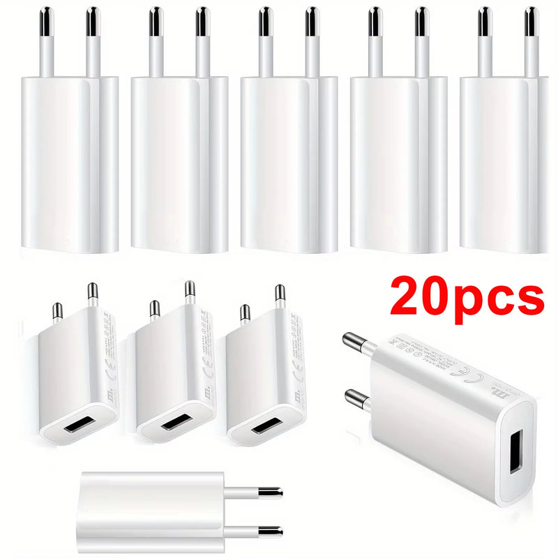 Universal 5V 1A USB Wall Travel Charger Head Power Adapter Portable EU Plug Charging For Mobile Phone MP3 7 8 Xs