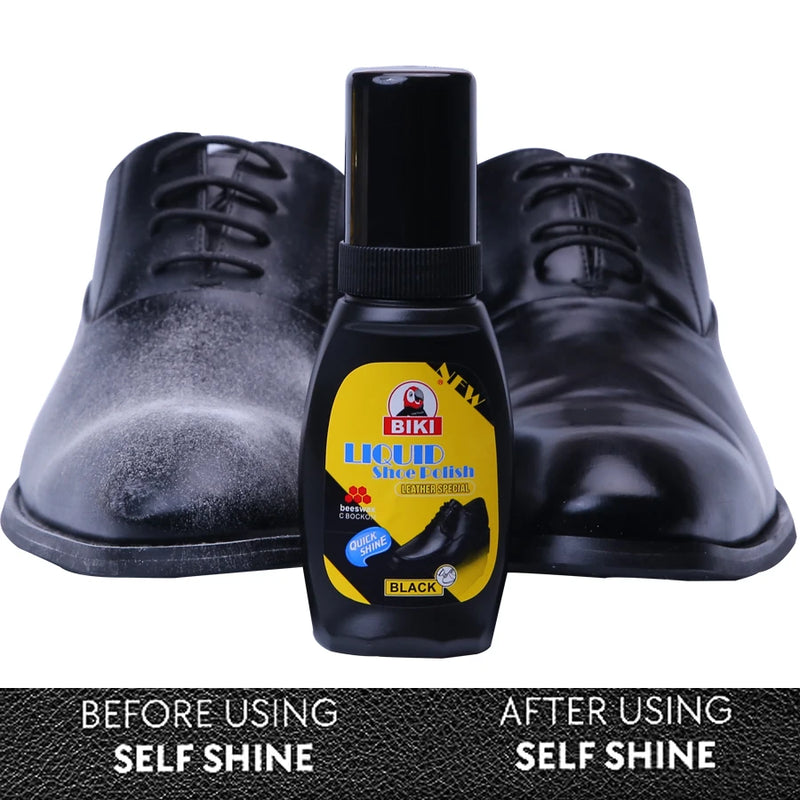 Liquid Shoe Polish, Built-in Sponge Leather Shoe Polisher, Three Color Instant Shoe Polish, Suitable for Formal Shoes, Boots, Sh