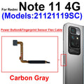Fingerprint Sensor Flex Cable For Xiaomi Redmi Note 11 11 Pro 11Pro Plus 4G 5G Fingerprint Sensor Power Button Flex Ribbon Parts