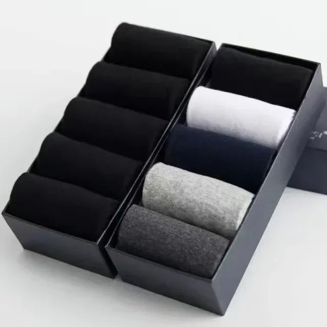 /Lot Men's Pure Cotton Socks Plus Size Solid Color Casual | SAMAG