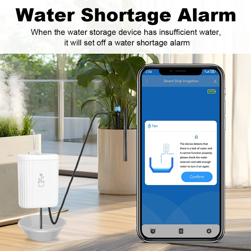 MANHOT WiFi Smart Watering Drip Pump Recharge Battery Irrigation kits Intelligent Sprinkler Drip Irrigation Garden Tools