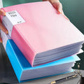 1PC A4 Plastic Budget Binder File Folders Documents Booklet Leaflet 30/60/100 Pages Office Student Supplies Desk Organizer