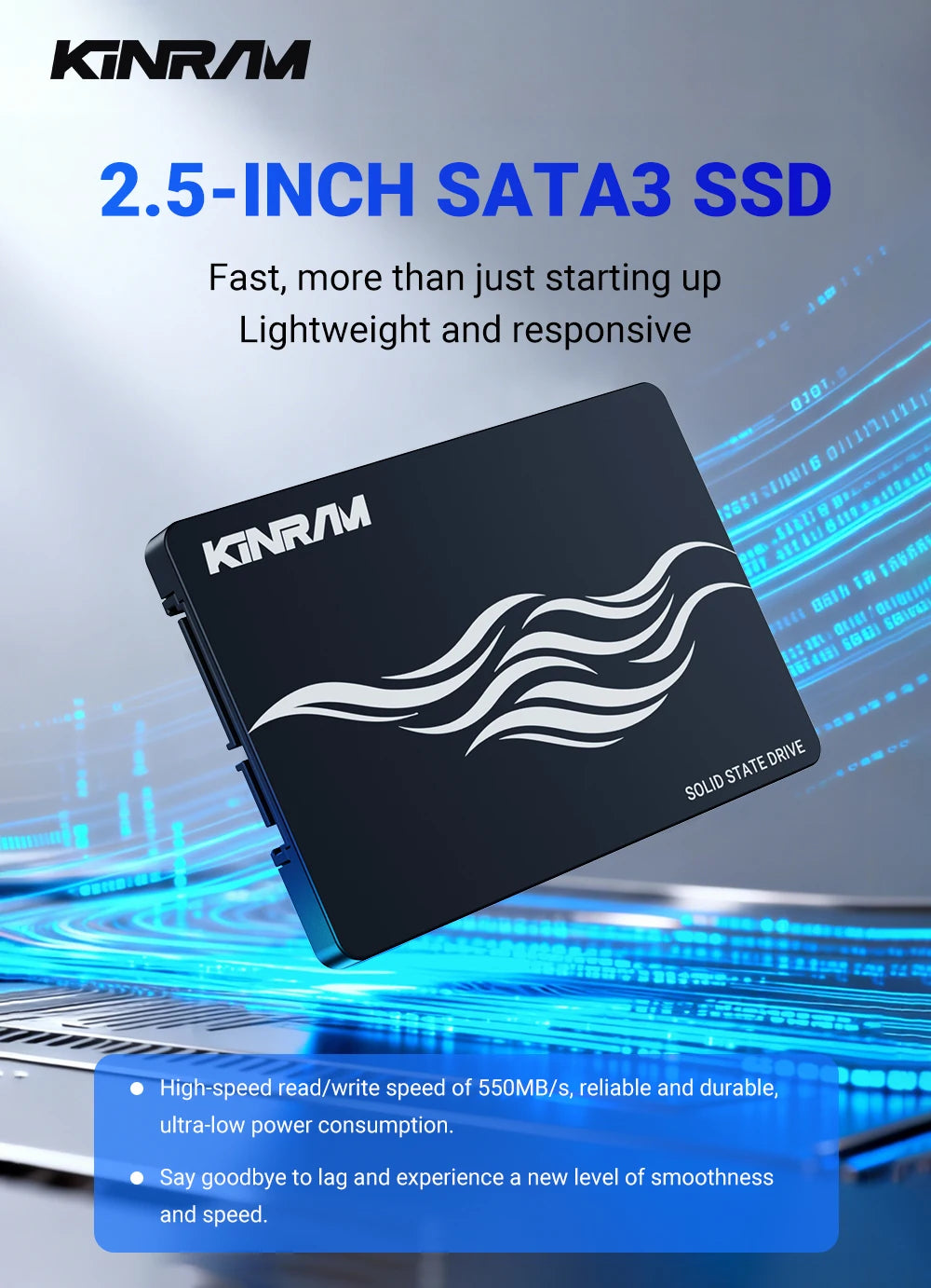KinRam 2.5 SATA3 SSD 128GB 120GB Laptop Solid State Drive 128 GB 120 GB Hard Disk Internal High-Speed SATA 3 HDD For PC Desktop
