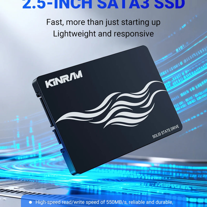 KinRam 2.5 SATA3 SSD 128GB 120GB Laptop Solid State Drive 128 GB 120 GB Hard Disk Internal High-Speed SATA 3 HDD For PC Desktop