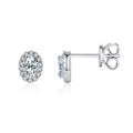 MODIAN Small Exquisite Stud Earrings 925 Sterling Silver Oval CZ Stackable Earrings For Women Date Party Fine Jewelry