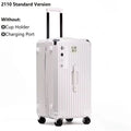 2024 New Large Capacity Cup Holder Luggage Suitcase USB Charging Women Girl Carry-On Boarding Luggage Travel 20/24/26/28 inch