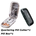 Tablet Divider Tablet Cutter with Storage Compartment for Small and Large Tablets Multiple Pill Cutters for Travel & Pets Daily