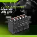 Portable CX400 Passive Stereo Mixer 4-Channel Small Audio Mixer Stereo Dispenser with RCA Inputs For Live Studio DJ Equipment