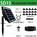 Solar Misting System Plants Watering Irrigation Kit 10/15pcs Brass Nozzle for Garden Supported Automatic Watering Device