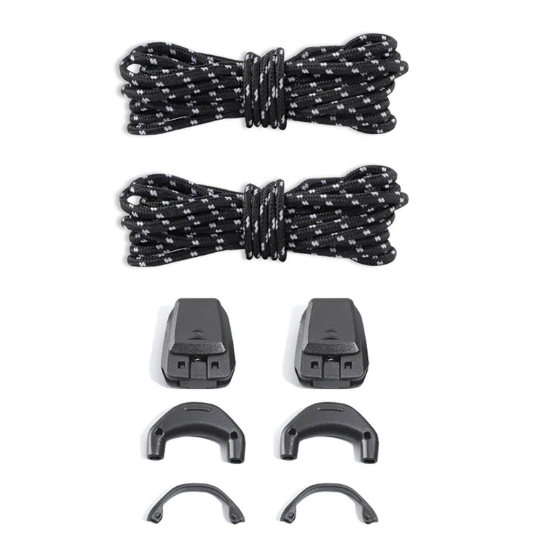1Pair Fashion Without Ties Quick Lace Kit Round Tennis Creative Lazy Shoe Laces No Tie Shoelaces for Salomon Shoe Accessories