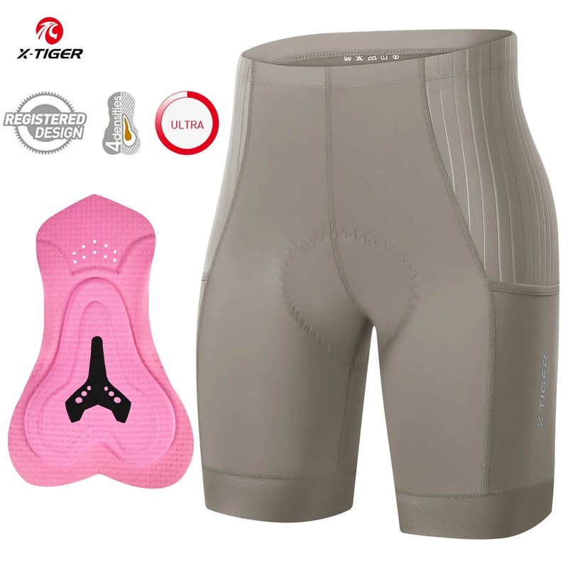 X-TIGER Women's Cycling Shorts 7 Hour Padded Mountain Road Bike Shorts Summer Breathable Bicycle Riding Shorts