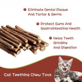 Silvervine Sticks for Cats, 10PCS Kitten Toys Catnip Toys Kitty Chew Toys Wooden Stick Kitten Teething Toys Suitable for Cats