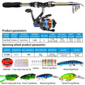 PROBEROS 1.8M Carbon Fiber Spinning Rod Reel Combo 5.1:1 | SAMAG