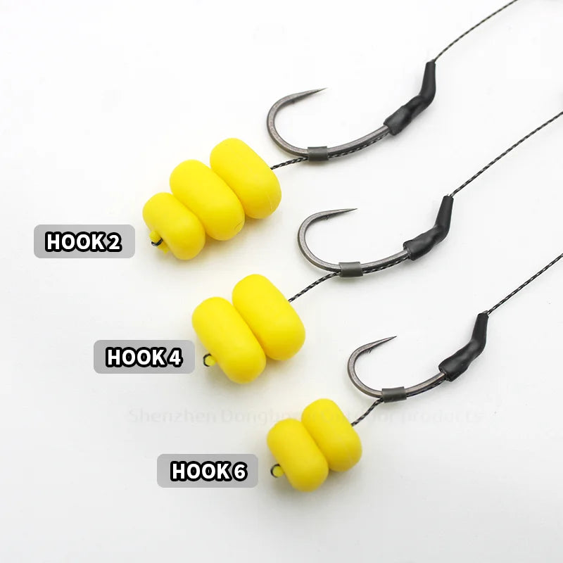2 packs= Carp Fishing Rig with Corn Balanced Ready Tied | SAMAG