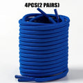 4 Pcs(2 Pairs) Round Shoelaces 4mm for Sneakers Boots, Durable Anti-Slip Sports Laces, 80-160cm Solid Colors Replacement