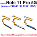 Fingerprint Sensor Flex Cable For Xiaomi Redmi Note 11 11 Pro 11Pro Plus 4G 5G Fingerprint Sensor Power Button Flex Ribbon Parts