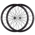 RUJIXU 700C 40mm Carbon fiber tube hub straight flat spoke road bike v brake wheelset rim brake wheel