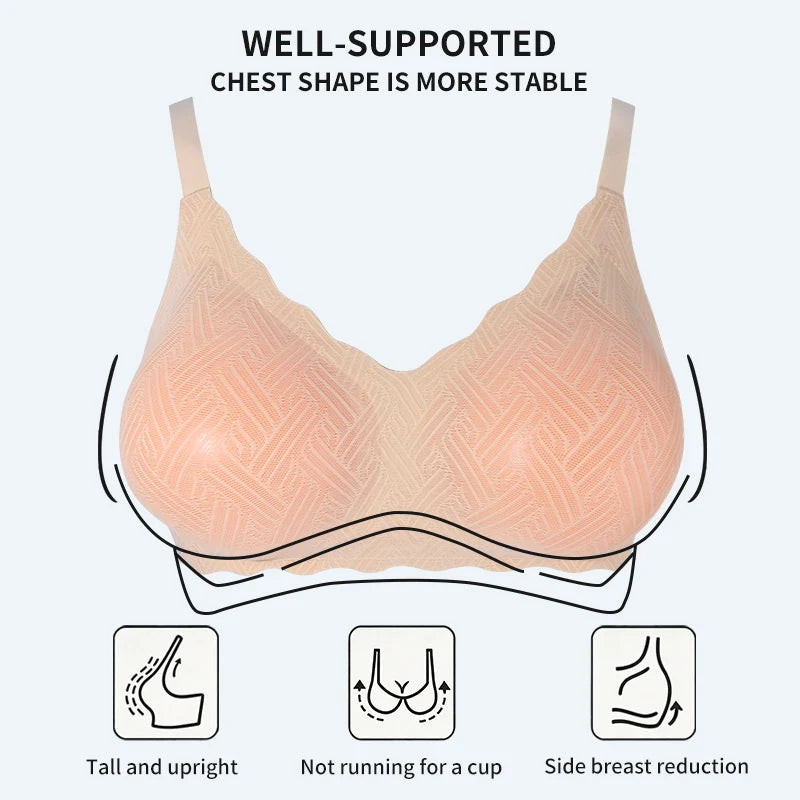 2026 Women's 2-in-1 Silicone Breast Hook fixed silicone pad Invisible Prosthesis Cosplay Queen Large Chest Fake Breast