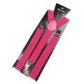 Unisex Elastic Leather Suspenders Braces Men Women Gift Black Blue Red Adjustable Straps for Wedding Suit Skirt Accessories