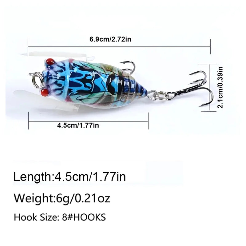 Cicada Crankbait Fishing Lures 3D Eyes Hard Plastic Bait | SAMAG
