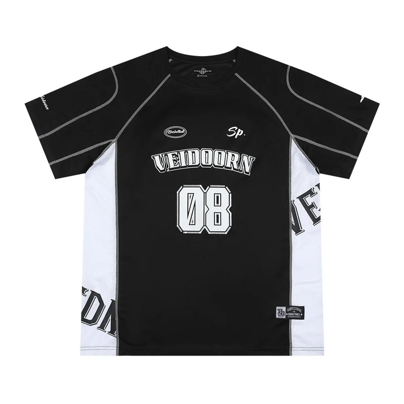 Veidoorn 2025 Purple Basketball Shirt Summer Short Sleeve Athletic Tee for Men Lightweight Stretchable Sportswear Team Jerseys