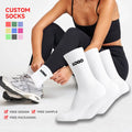 Custom Letter Socks Gym Crew for Men Women Embroidery | SAMAG