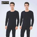 Thickened Fleece Warm Underwear Set for Men And Women Seamless Cotton Wool Shirt Large Size Winter Thermal Autumn Clothes