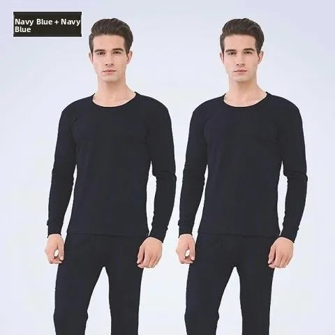 Thickened Fleece Warm Underwear Set for Men And Women Seamless Cotton Wool Shirt Large Size Winter Thermal Autumn Clothes
