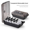 JIELISI Name Card Box Business Card Holder For Desk With Dividers And Index Tabs For Men And Wowen 500 Cards Capacity