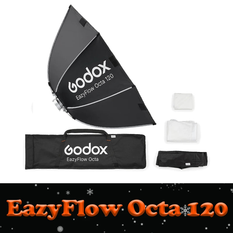 Godox EazyFlow Octa 60/90/120/150 Foldable Softbox Quick Release Portable Lighting Diffuser for Photography Studio