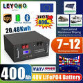 48V 400Ah LiFePO4 Battery Pack 20Kwh 6000+ Cycles 51.2V 100Ah 120Ah 150Ah 200Ah 300Ah Lithium Solar Energy Storage AKKU EU STOCK