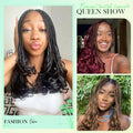 99J# Knotless Box Braided Wigs with Wavy Ends Synthetic Full Lace Braided Lace Wig with Baby Hair Lace Frontal Boho Braids Wig
