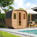 Custom Modern Portable Infrared Steam Sauna Indoor & Outdoor Use Electric Sauna Cabin With Integrated Spa Tub