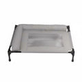 Elevated Dog Bed with Pillow Border Firm Support Elevated Dog Bed L-Shaped Pet Lounger All Seasons Use Cooling Mesh Pet Cot