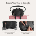BAGSMART Boston Bag for Women Mini Duffel Shoulder Crossbody Bag Waterproof with Wet Pocket Gym Travel Daily Beach Weekender
